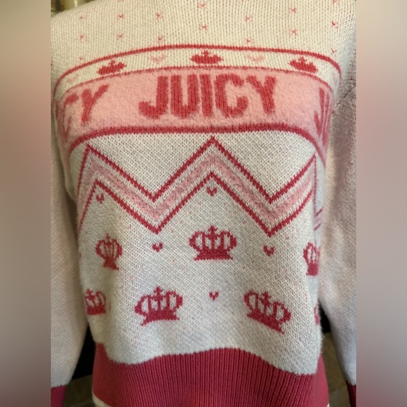 JUICY COUTURE Crew Neck Long Sleeve Pullover Sweater - Large - Picture 2 of 16